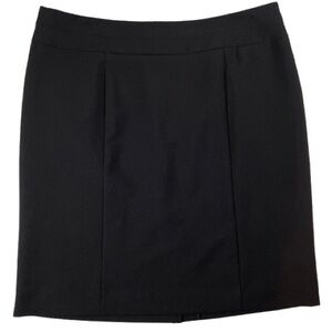 George Black Pencil Mini Skirt, Lined, Zipper Closure, Back Slit